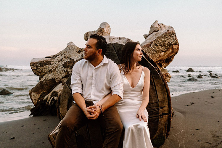 Tropical Beach Elopement Portraits in El Salvador