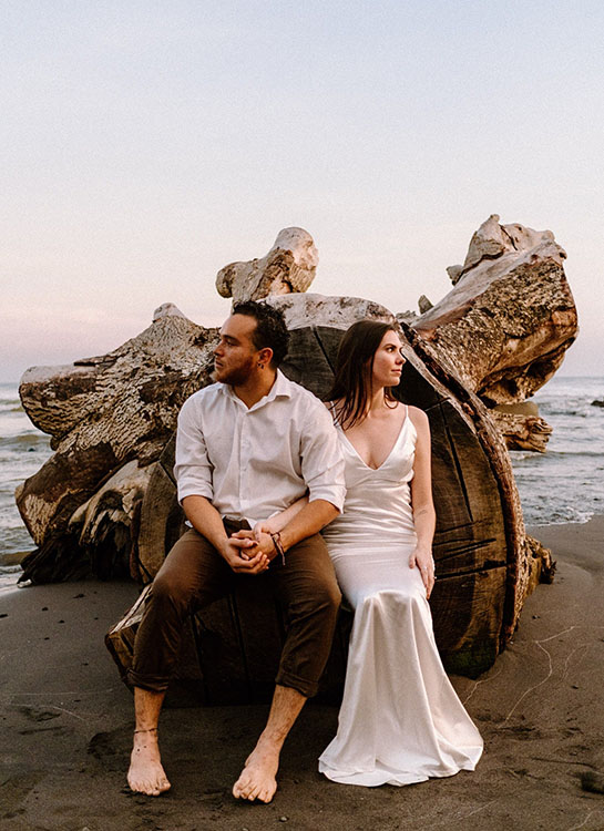 Tropical Beach Elopement Portraits in El Salvador
