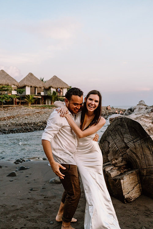 Tropical Beach Elopement Portraits in El Salvador